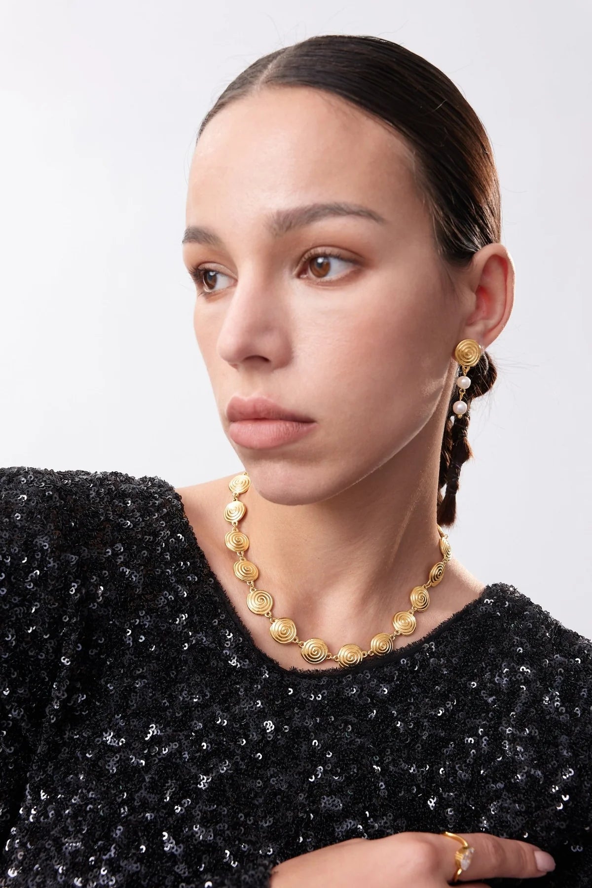 Spiral Necklace, Gold