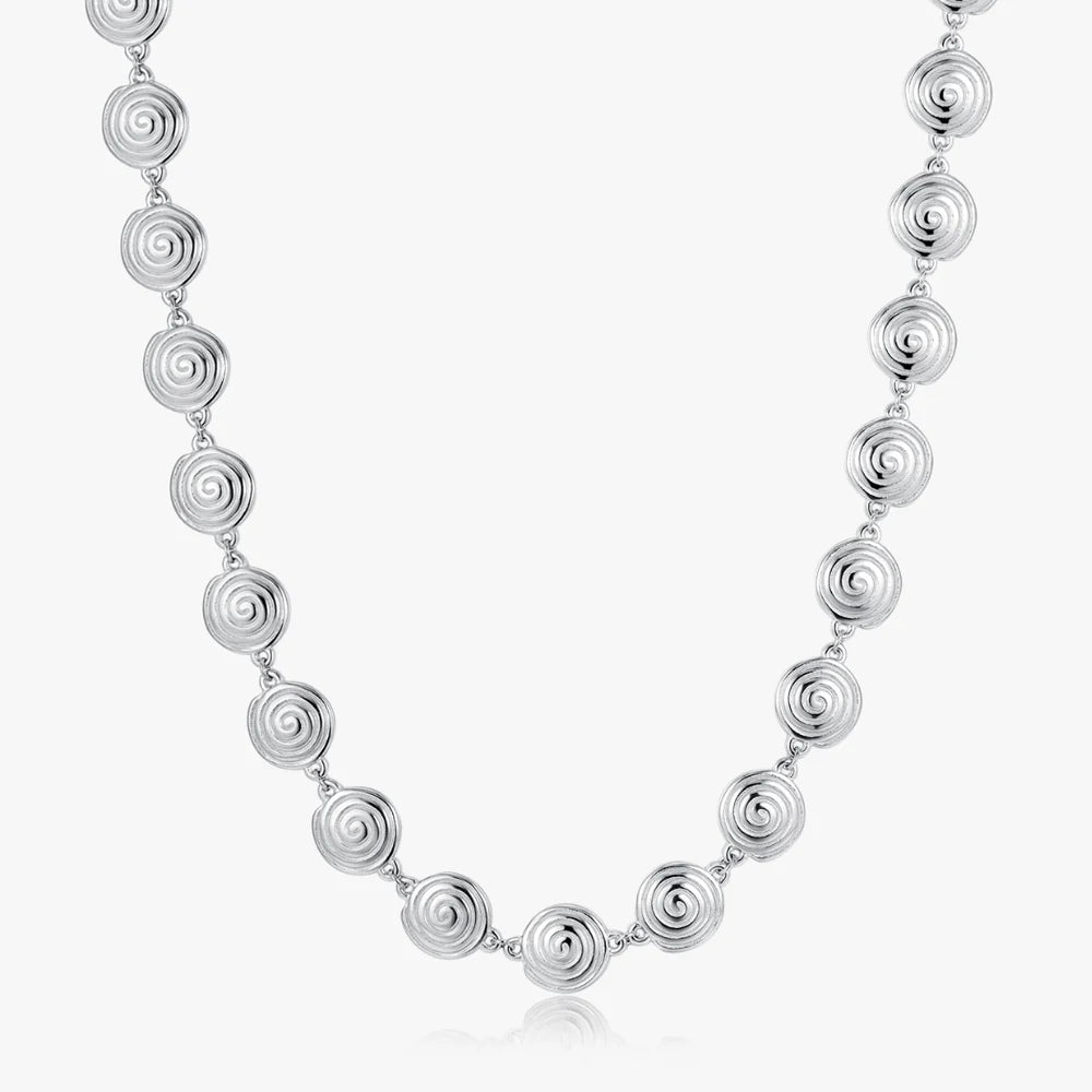 Spiral Necklace, Silver