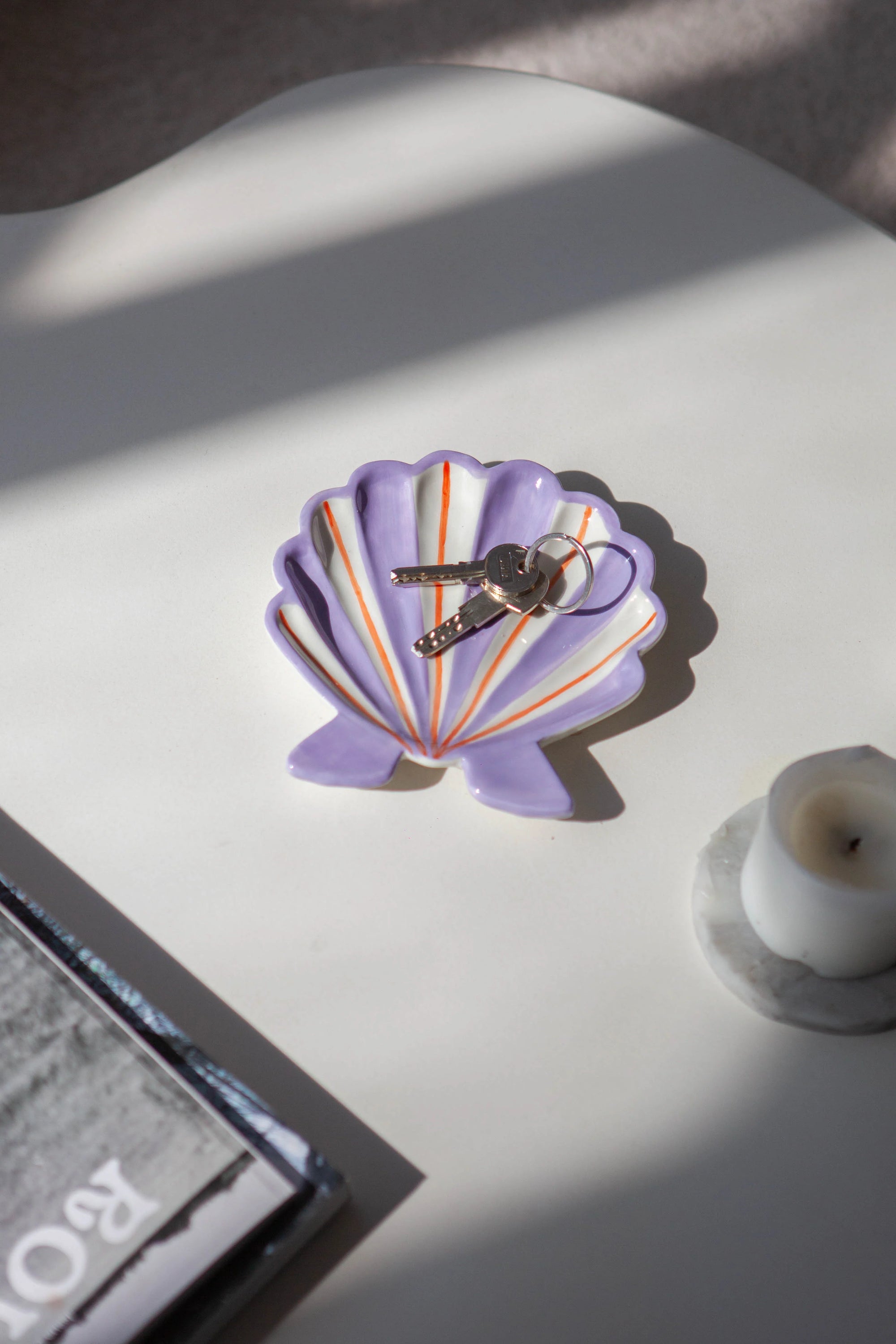 Ceramic Trinket Tray, Shell