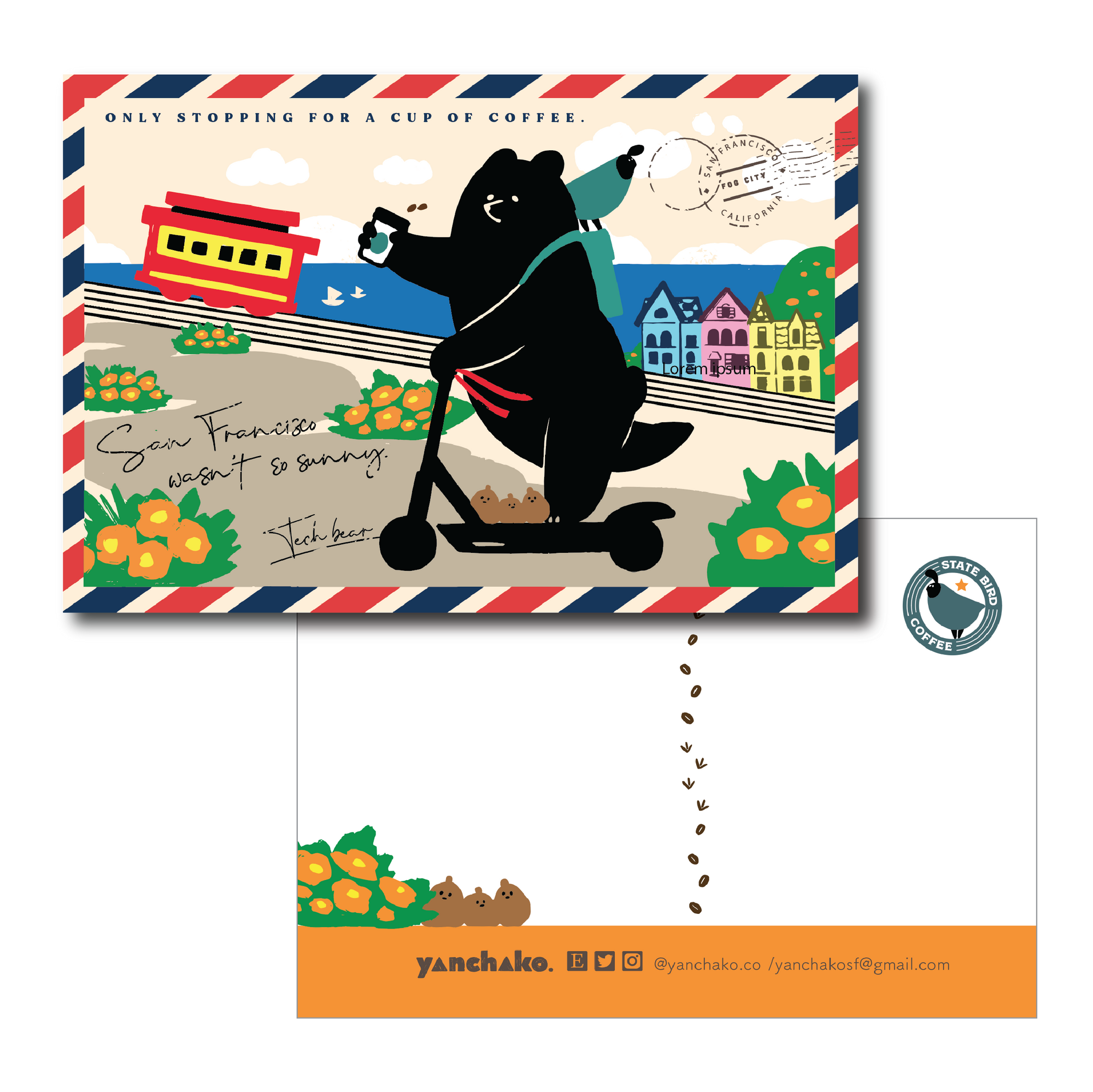 San Francisco Bear Postcard