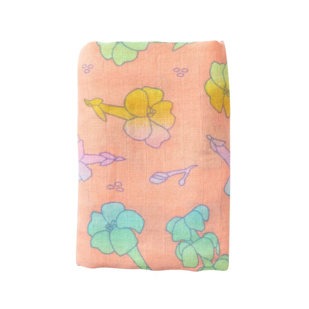 Muslin Swaddle Blanket, Puakenikeni