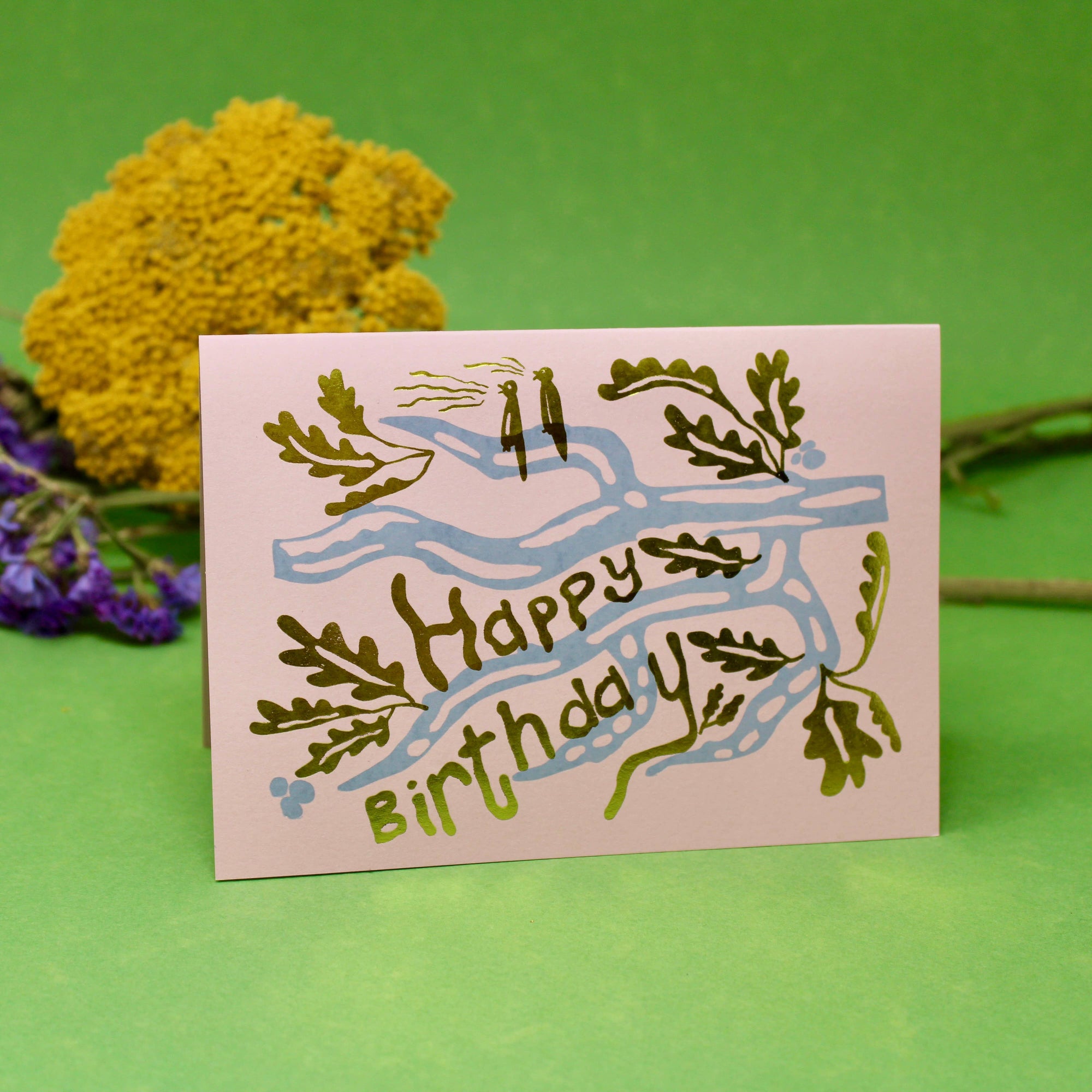 Birthday Oak Tree Foil Card