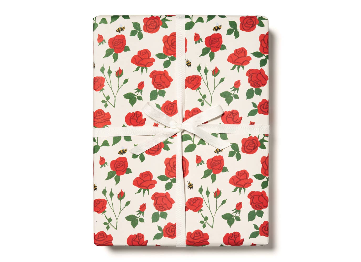 Blooming Roses Rolled Gift Wrap, 3 Sheets