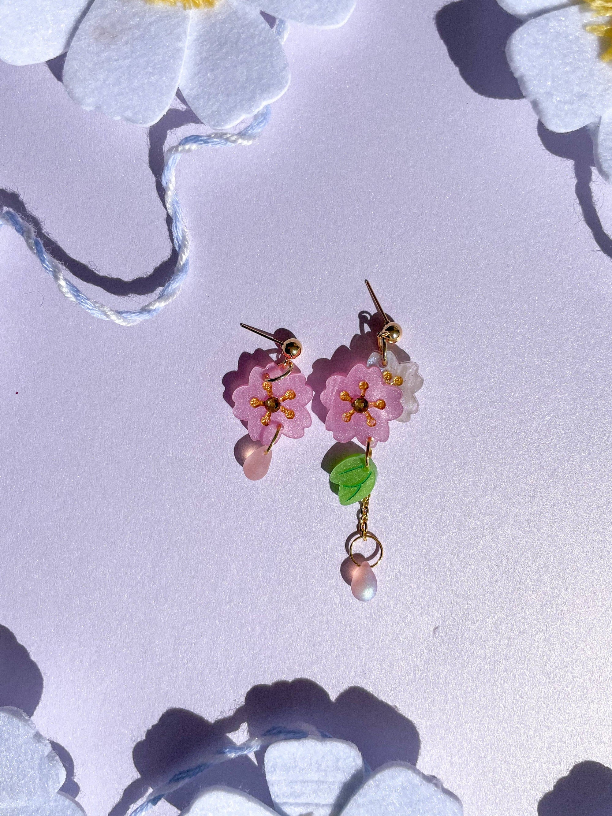 Mismatch Cherry Blossom Earrings