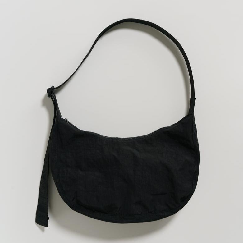 Baggu: Medium Nylon Crescent Bag - Black by Baggu