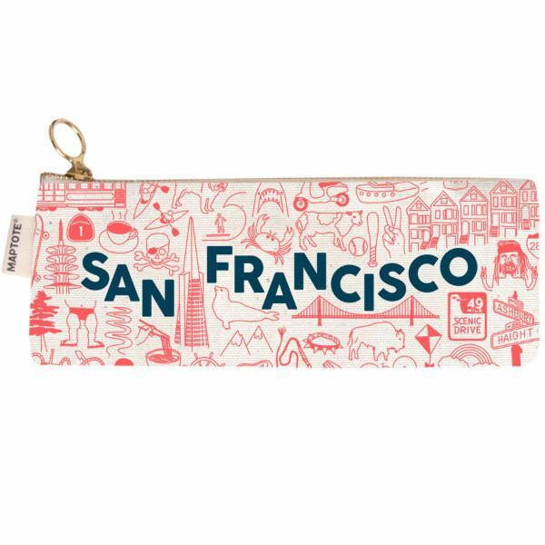 Maptote: San Francisco Pencil Pouch, Natural by Maptote