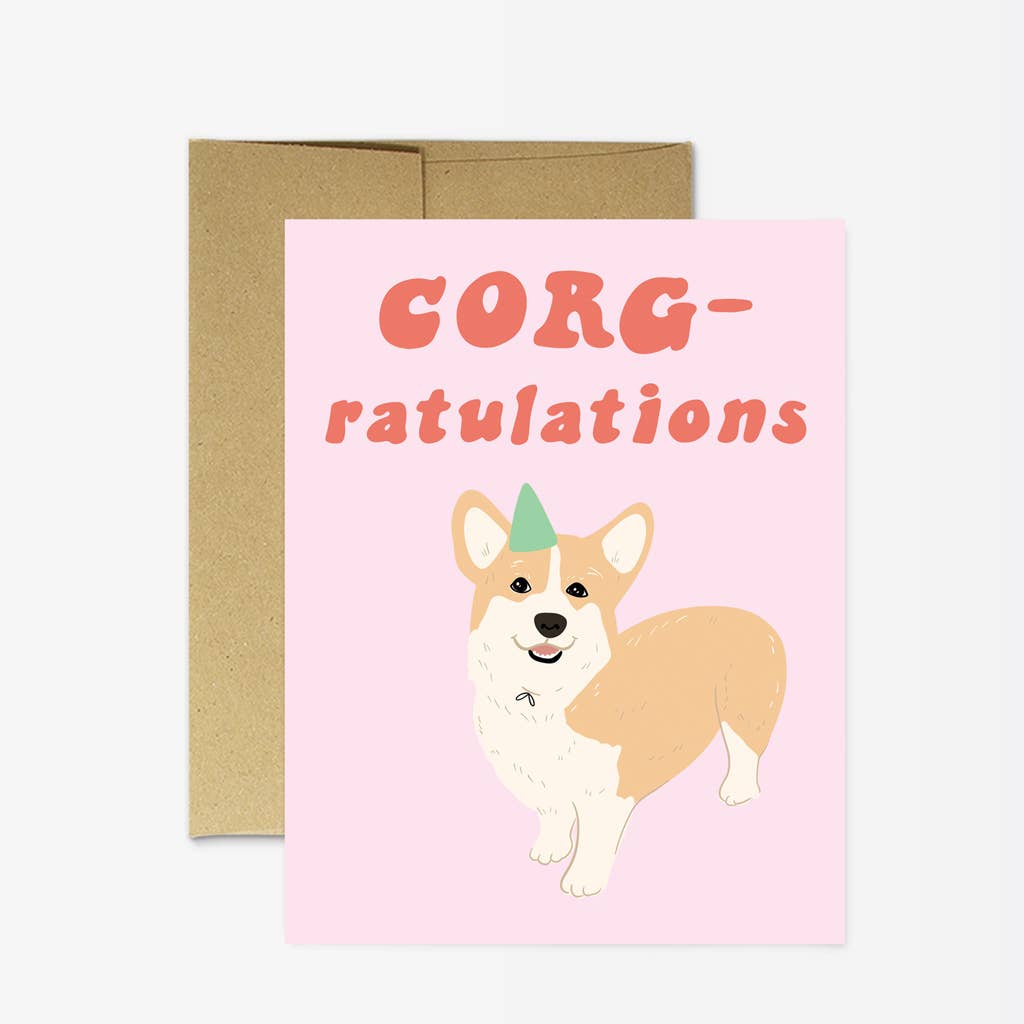 Party Mountain Paper Co.: Corg-ratulations by Party Mountain Paper Co.