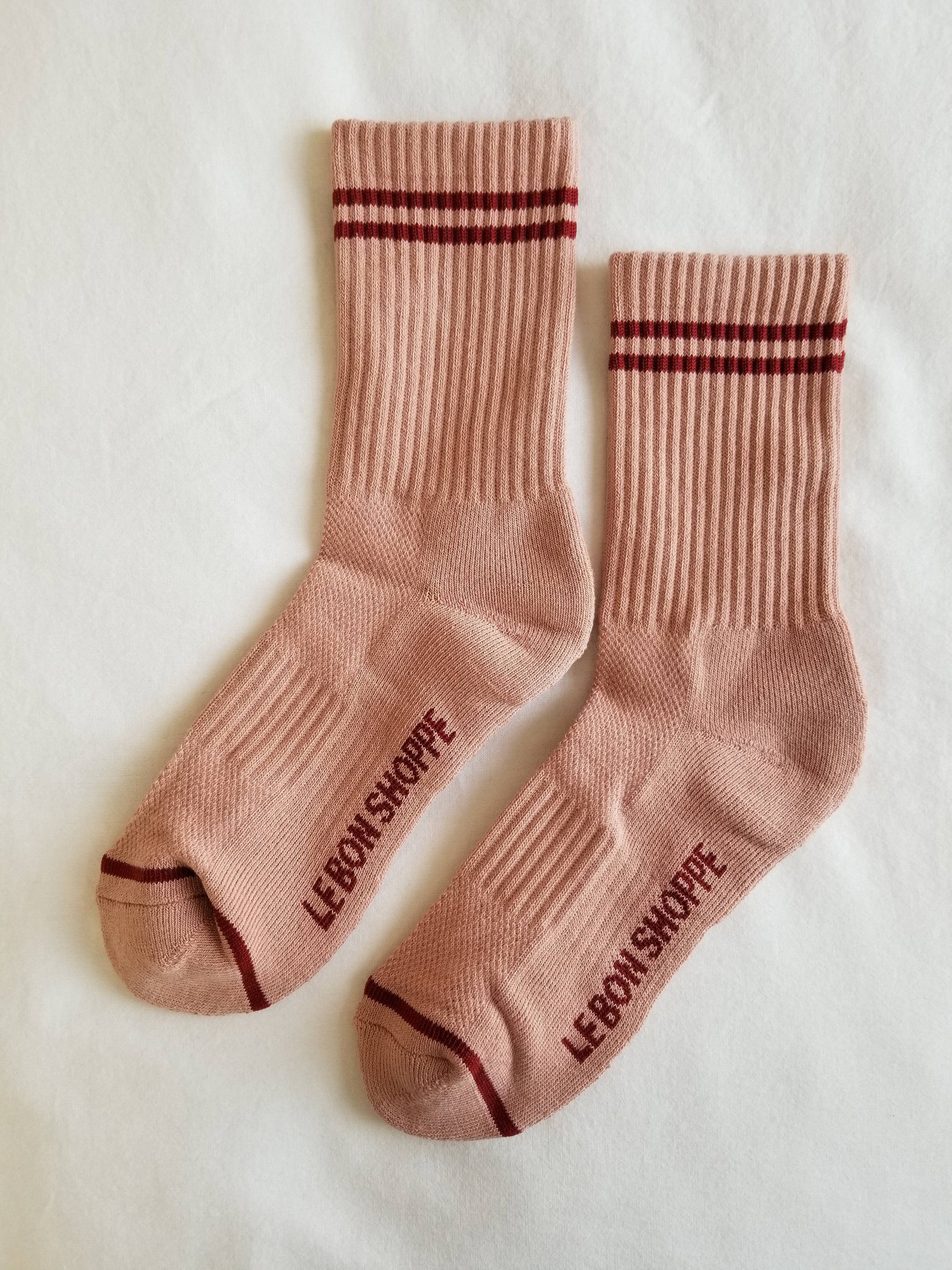 Boyfriend Socks, Vintage Pink