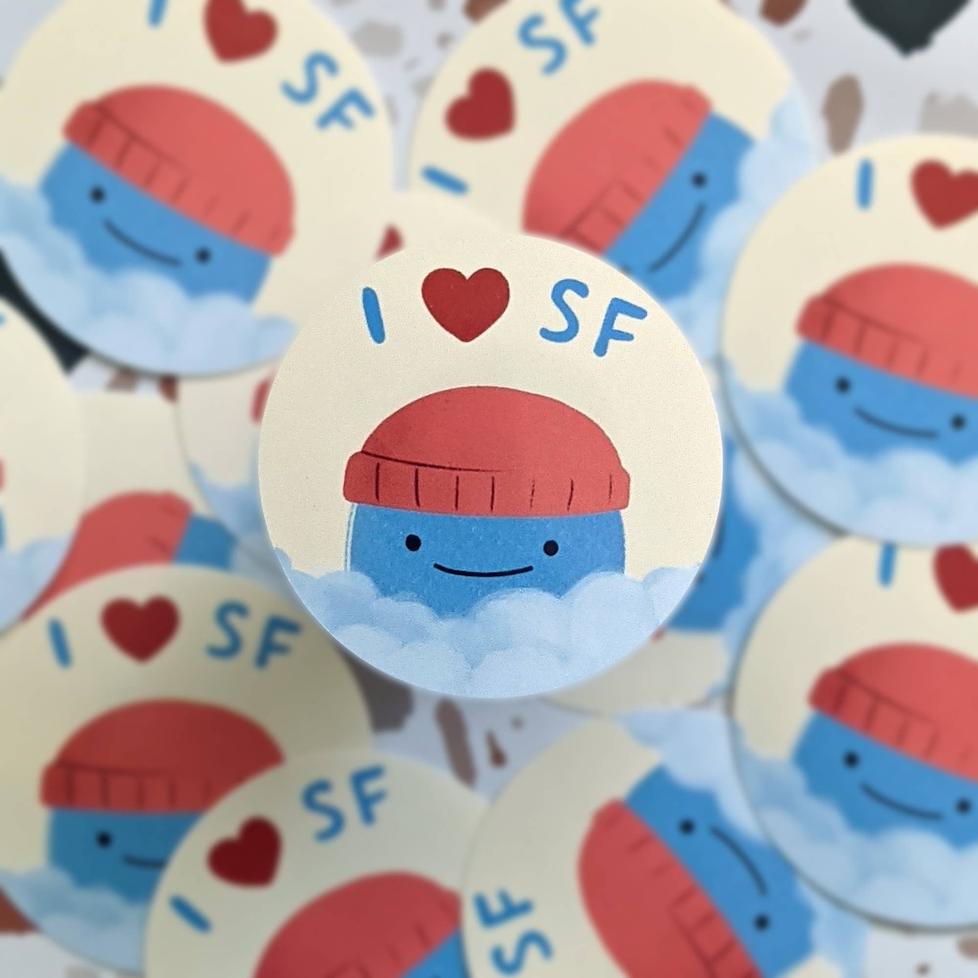 I Heart SF Karl the Fog Sticker