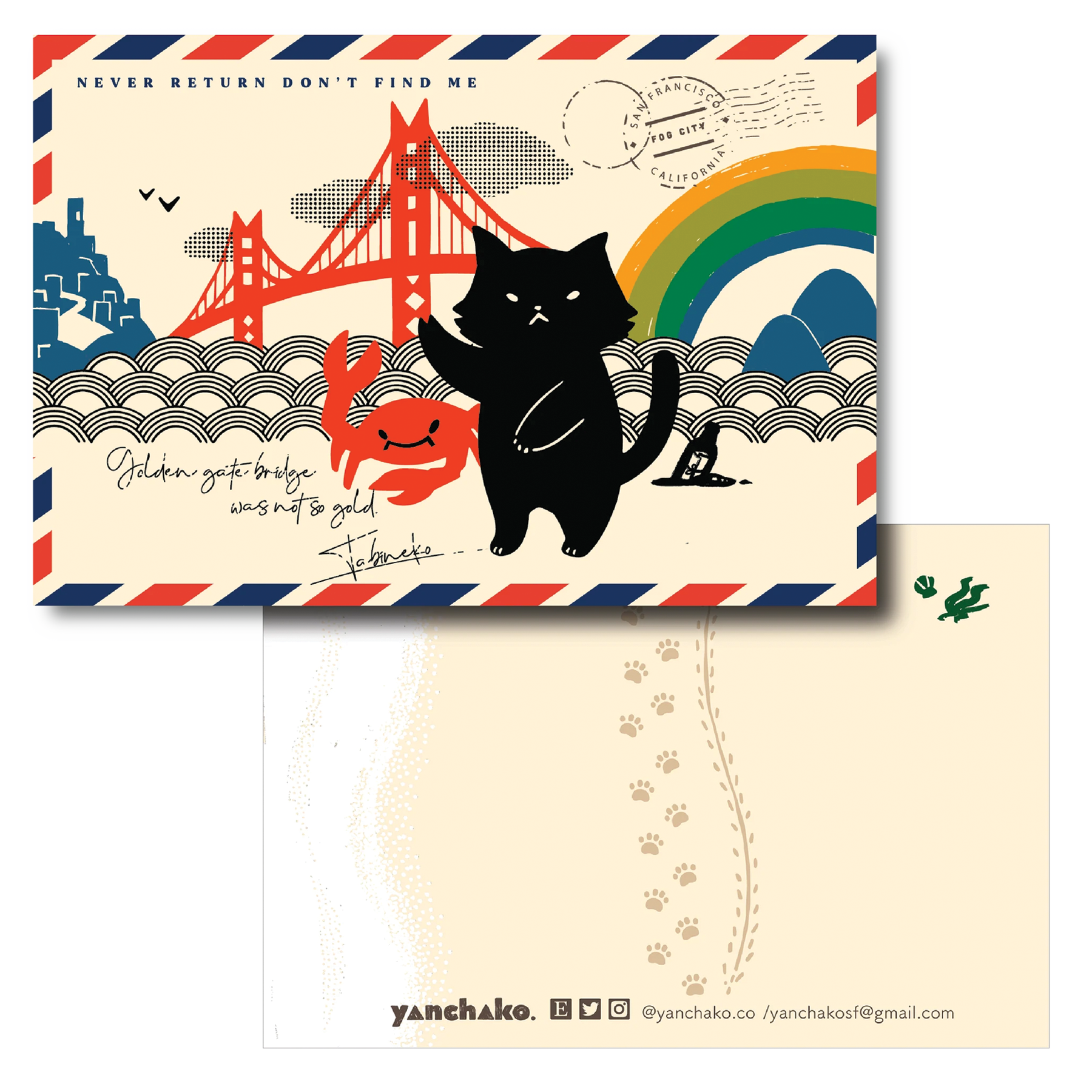 San Francisco Cat Postcard